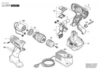 Bosch 3 601 J18 L00 Gsr 9,6-2 Cordless Drill Driver 9.6 V / Eu Spare Parts